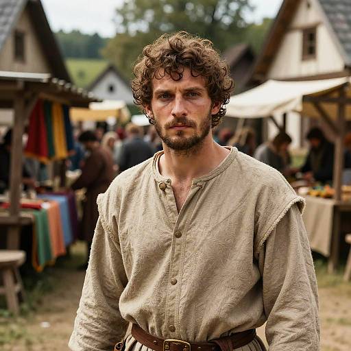 Medieval Village Market Portrait