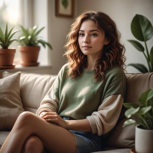 Warm Portrait of a Young Woman