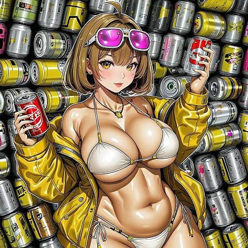 Illustration of Anis (sparkling summer) (nikke), goddess of victory: nikke in the style of Tsurugi hagane