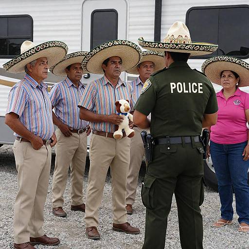 Vibrant Gathering at RV with Sombreros