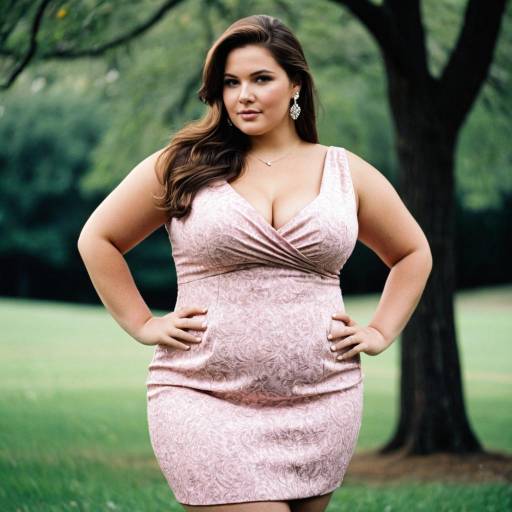 Chic Plus Size Short Formal Dress Outdoors