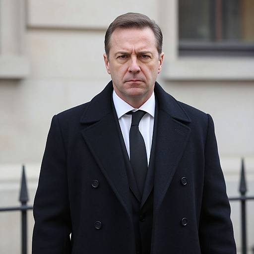 Serious Middle-Aged Man in Formal Wear