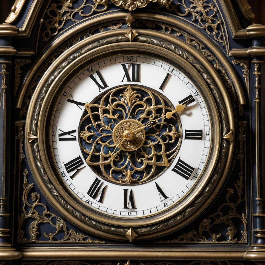 Photorealistic Antique Baroque Clock Capture