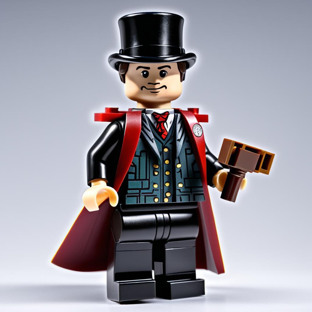 Sherlock Holmes as a Detailed Lego Figure