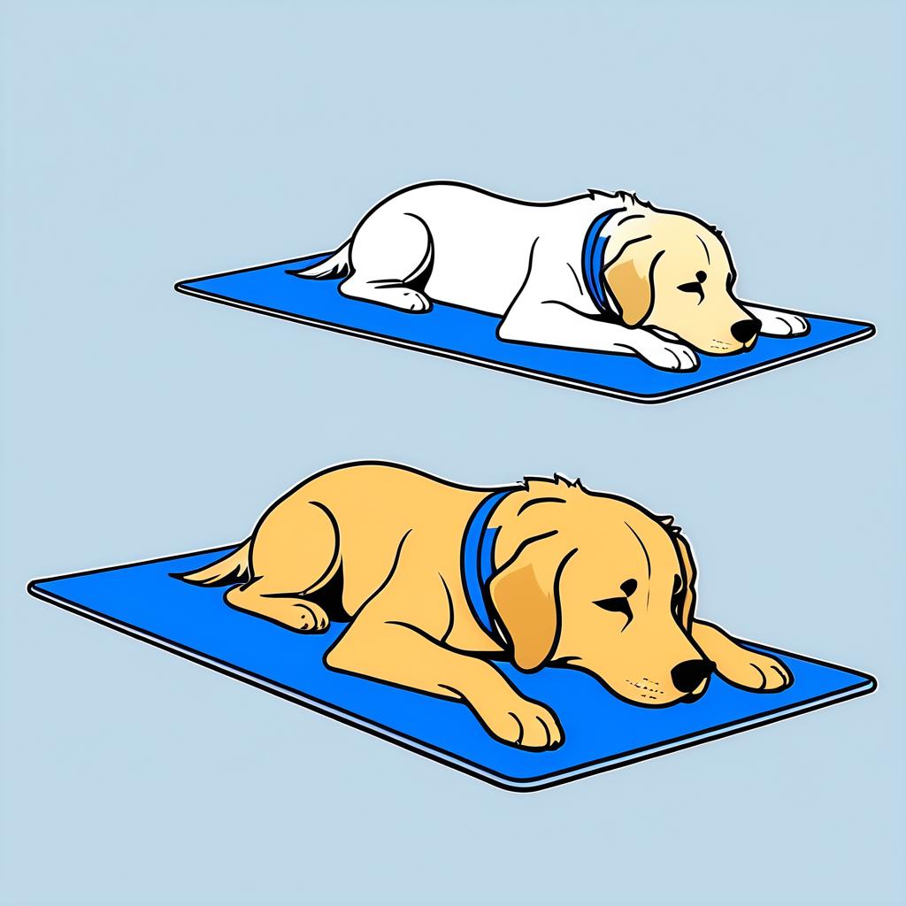 Sleepy Golden Retrievers in Yoga Pose