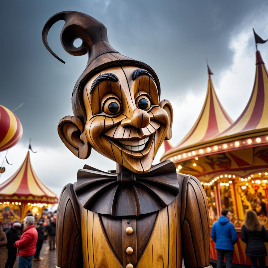 Twisted Pinocchio in a Stormy Carnival