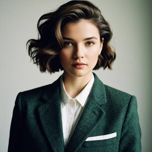 Woman with Ivy League Hairstyle in Blazer