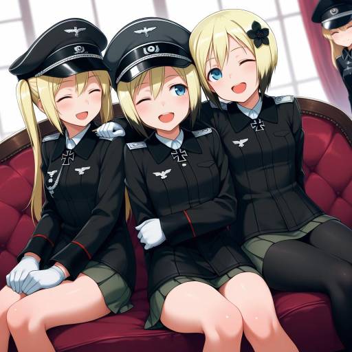 Cheerful Girls in Stylish Attire