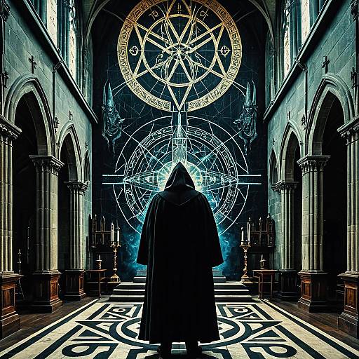 Mystical Ritual in Gothic Church