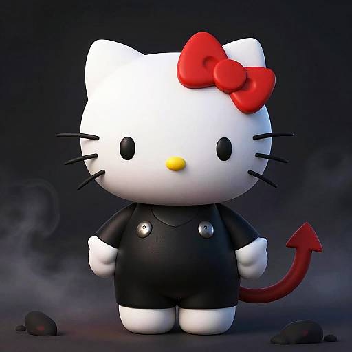 Sinister Hello Kitty Digital Painting