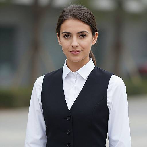 Realistic Woman in Formal Office Wear