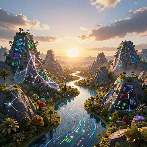 Surreal AI Landscape of Neural Networks