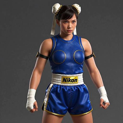 Photorealistic Chun-Li in Muay Thai Gear