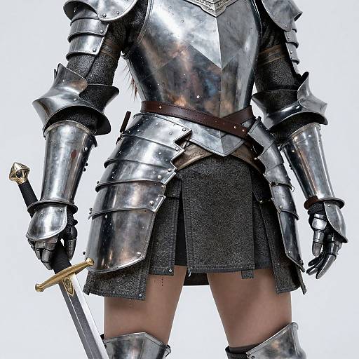 Close-Up Valkyrie Woman in Armor