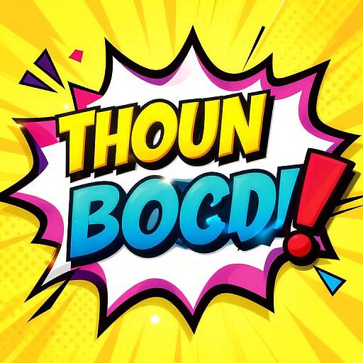 Vibrant comic-style graphic with bold yellow 