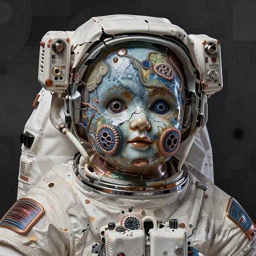 Retired Astronaut Porcelain Topographic Portrait