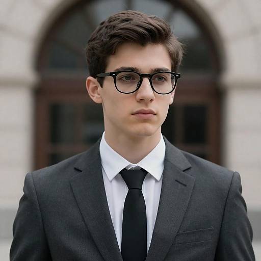 Soft-lit Portrait of Young Man in Suit