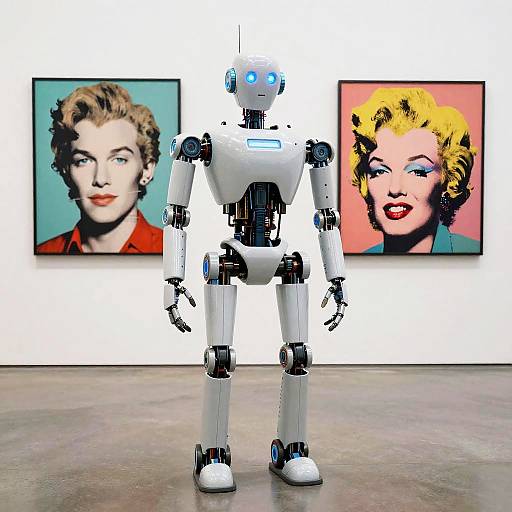 Conceptual Robot Pop Art Illustration