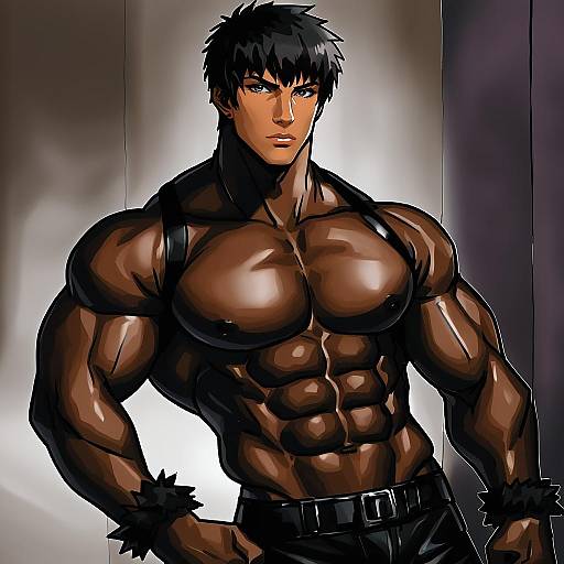 Illustration of Arash (fate), fate (series) in the style of Maru ccy