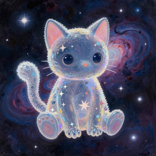 Cosmic Jelly Cat in Nebula