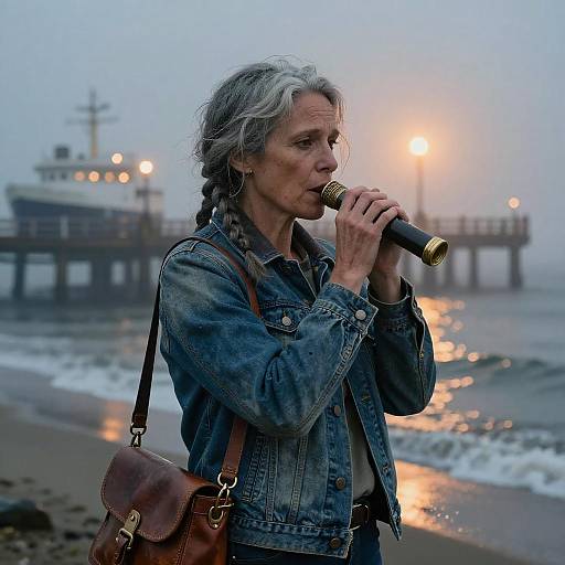 Grizzled Blues Harmonica Virtuoso Portrait