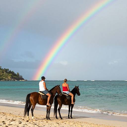 Horseback Riding on Caribbean Beach