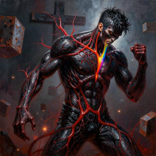 Neon Vascular Fury Fighting Game