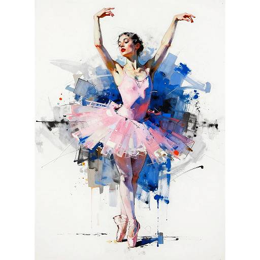 Expressionist Shattered Ballerina Portrait