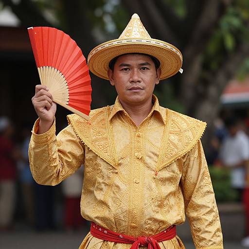 Philippine Festival Man in Traditional Dress