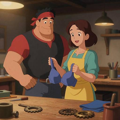 Charming Animated Wooden Workshop Scene