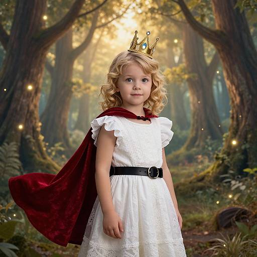 Curious Child in Enchanted Forest