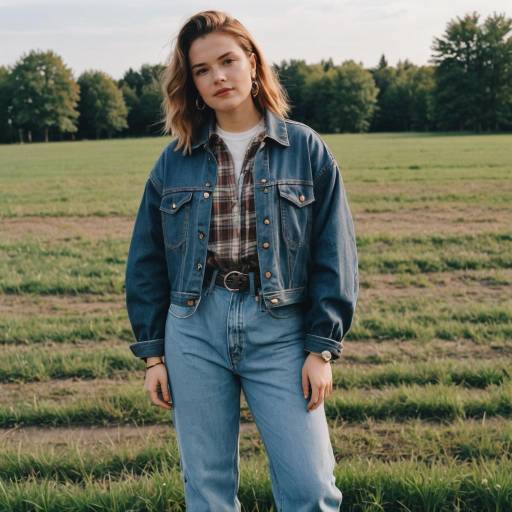 90s Grunge Fashion in a Grass Field