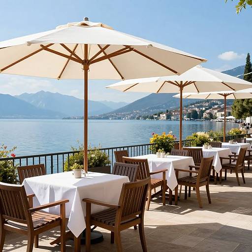 Elegant Outdoor Terrace at Evian Resort