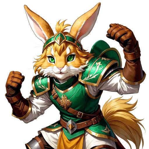 Rugged Rabbit-Eared Warrior Character Rugged Rabbit-Eared Warrior Character
