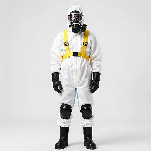 Person in Full Hazmat Gear