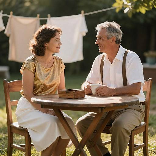 Warm Outdoor Moment of Togetherness