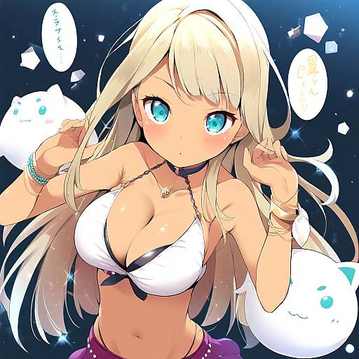 Illustration of Alessandra susu, tokyo 7th sisters in the style of Makuran