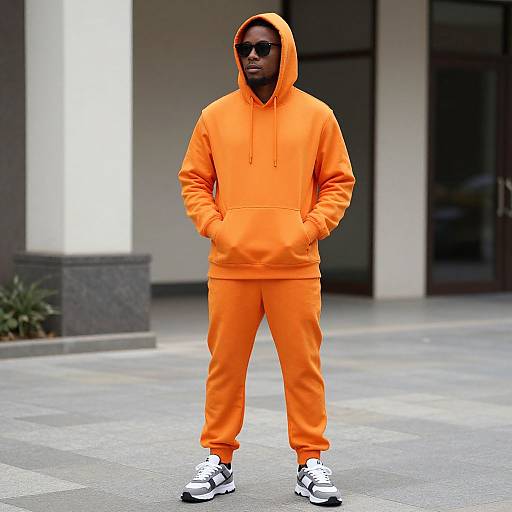 Stylish Orange Pimp Outfit Outdoors