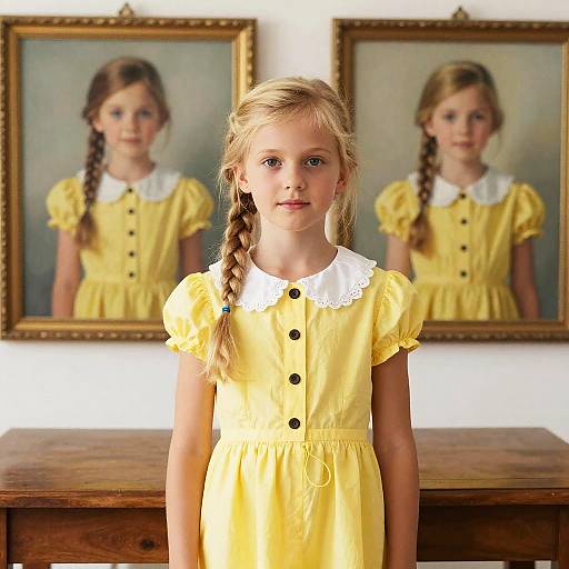 Young Girl in Yellow Dress Portrait