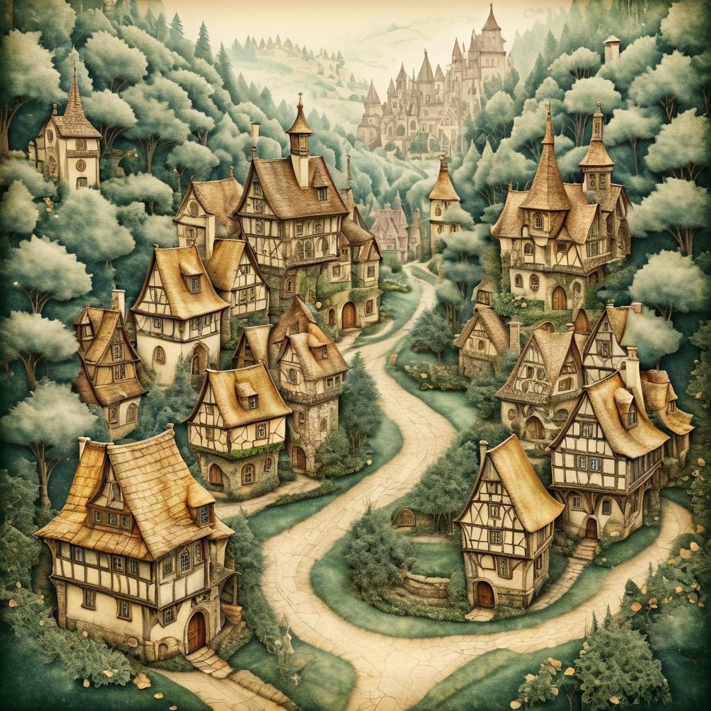 Enchanting Medieval Village in the Trees