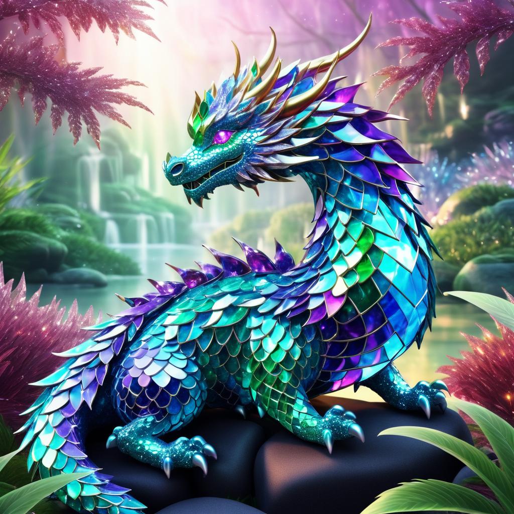 Gemstone Dragon in Enchanting Nature