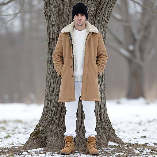 Winter Aesthetic Male Fashion Portrait