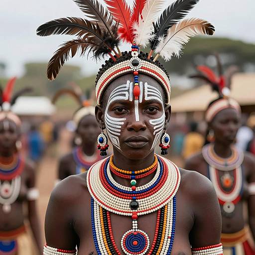 African Woman in Traditional Zulu Dance Attire