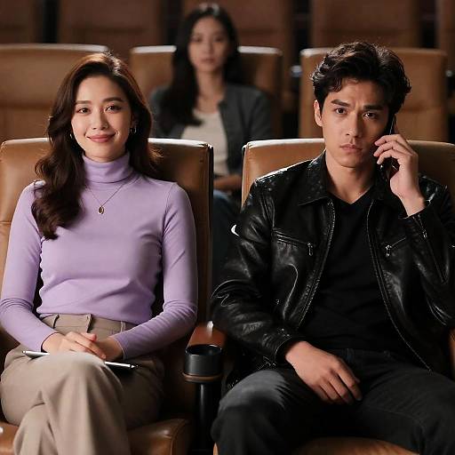 Theater Scene with Couple and Background Blur