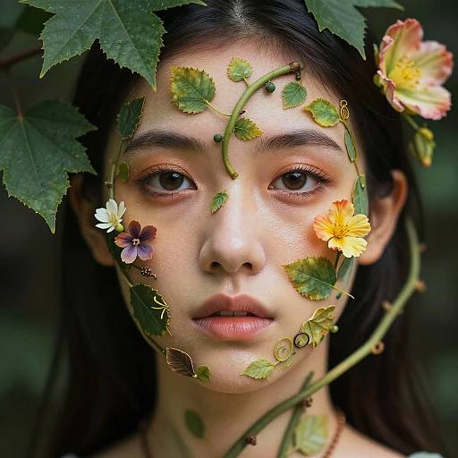 Ethereal Human-Nature Face Fusion