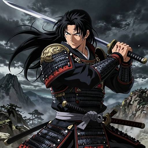 Battle-Hardened Samurai Anime Warrior