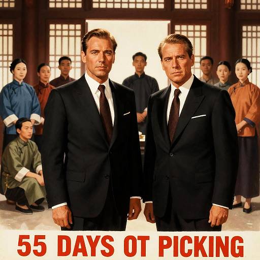 Vintage Film Poster 55 Days at Peking