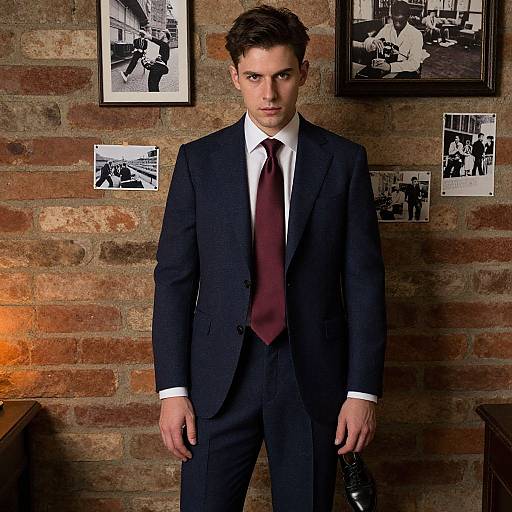 Contemplative Man in Vintage Elegance