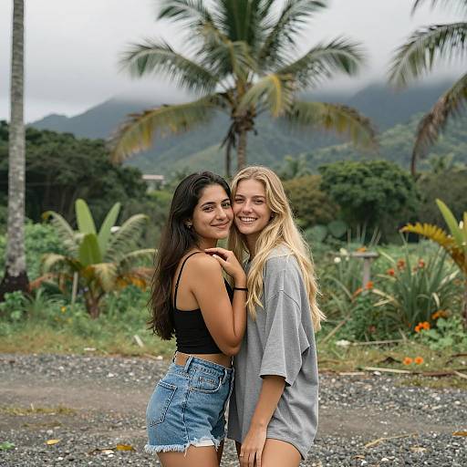 Joyful Friendship in Tropical Paradise