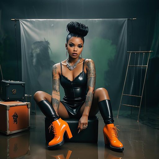 Cinematic Portrait of a Punk Woman Cinematic Portrait of a Punk Woman